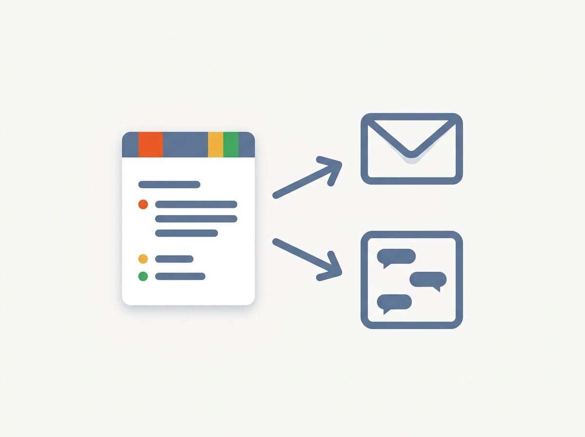 A finished brief arriving in an inbox and a Slack channel