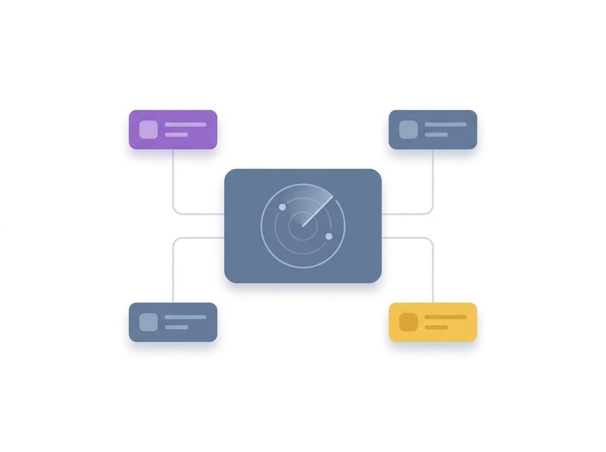 A central monitoring panel fed by many sources at once
